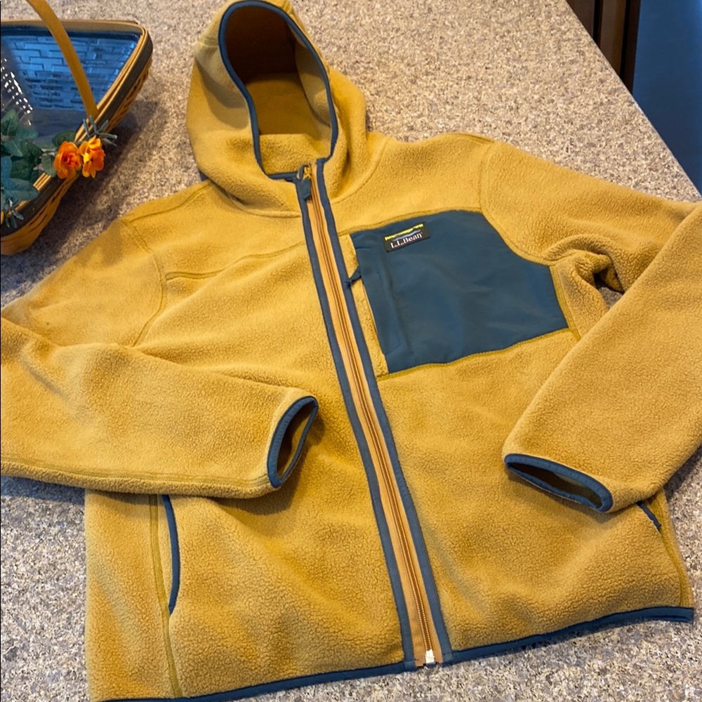 L.L. Bean Mountain Classic Fleece Hoodie Zip Jacket Medium 513786